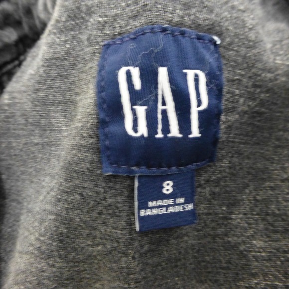 GAP Denim Jumpsuit Womens 8 Short Sleeve Button Front Acid Wash Gray One Piece - Picture 5 of 11